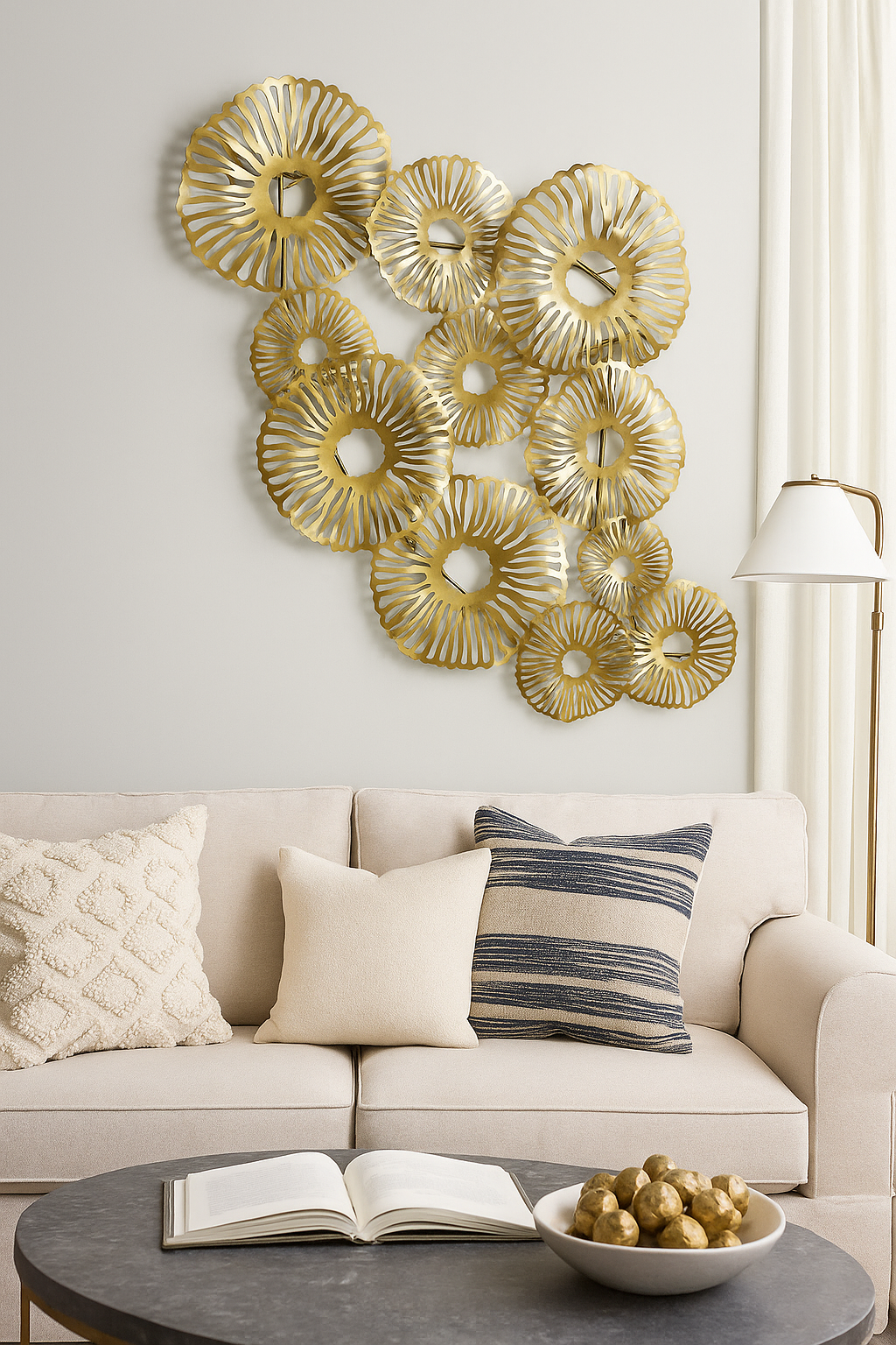 Placa Decorativa De Pared De Aluminio 61Cm Ancho X 101Cm Alto X 5Cm Profundidad