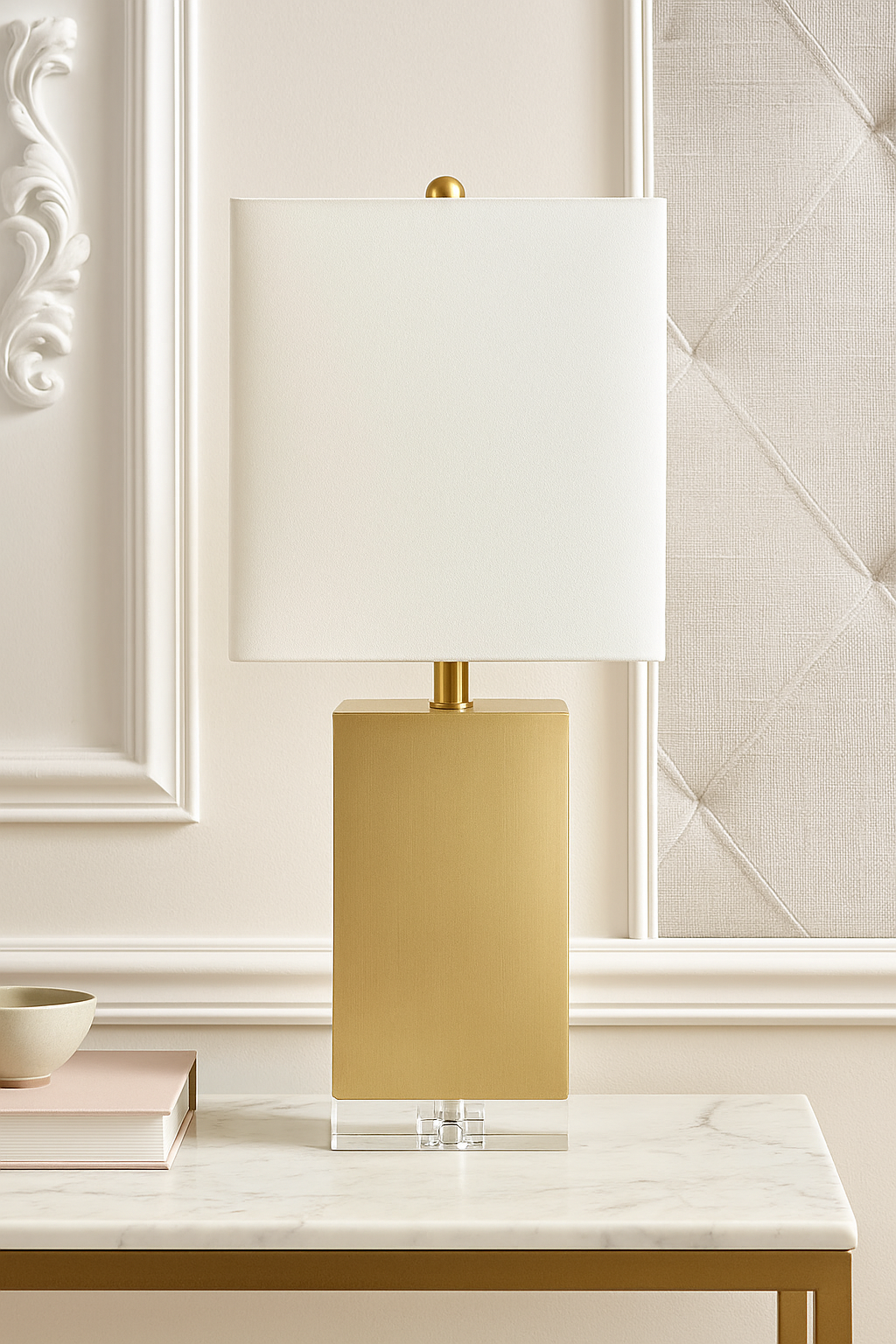Lampara De Metal Decorativa 25Cm Ancho X 53Cm Alto X 25Cm Profundidad