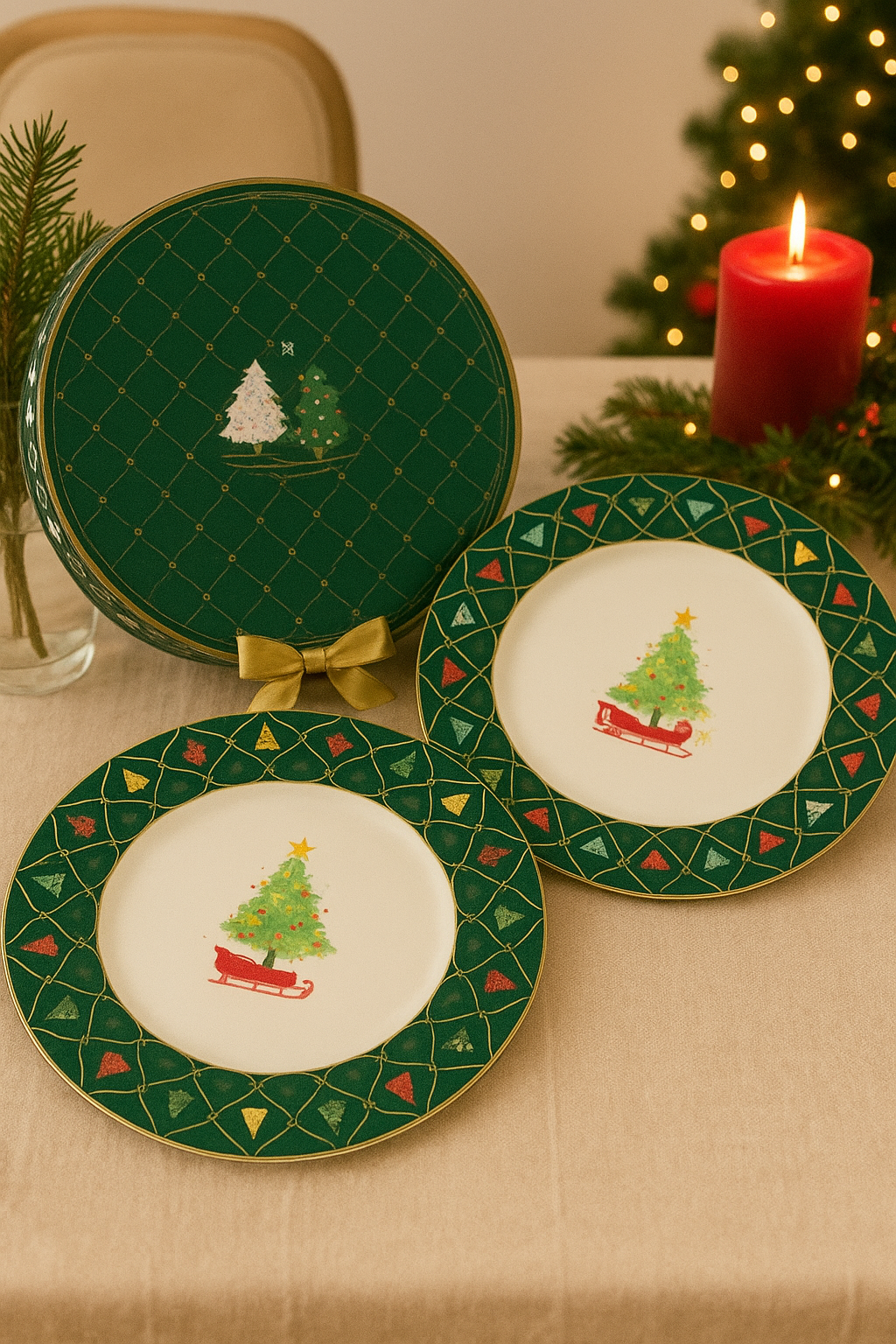Set 2 Plato Tree Grande Gift Box Porcelana