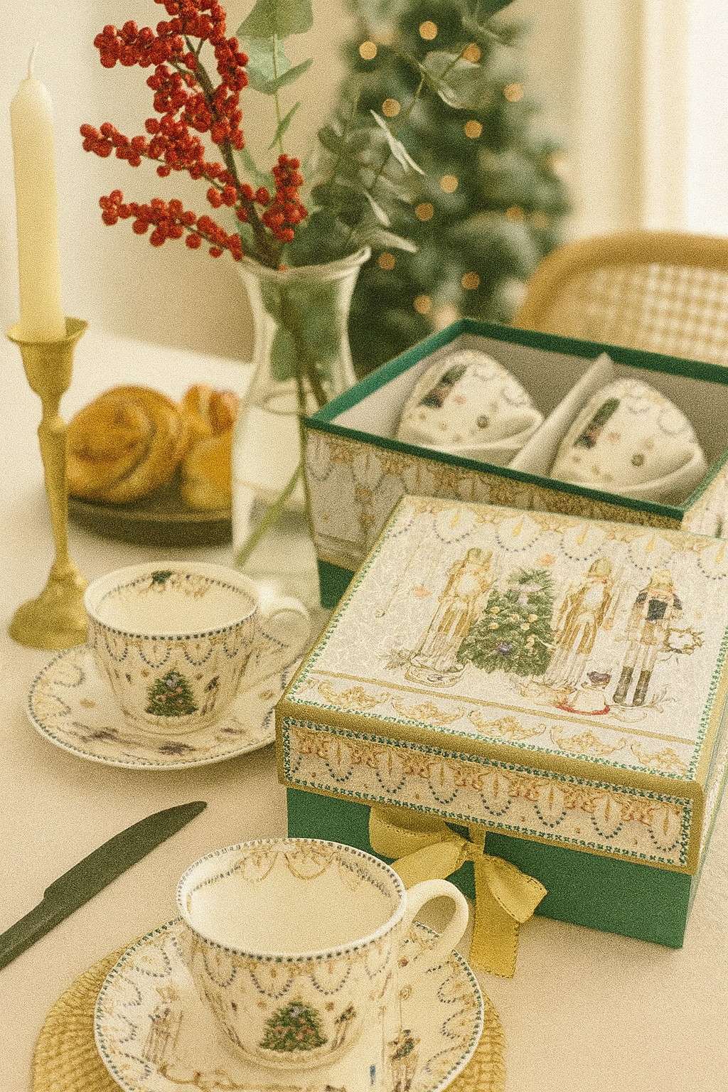 Set 4 Tazas Xmas Gift Box Porcelana