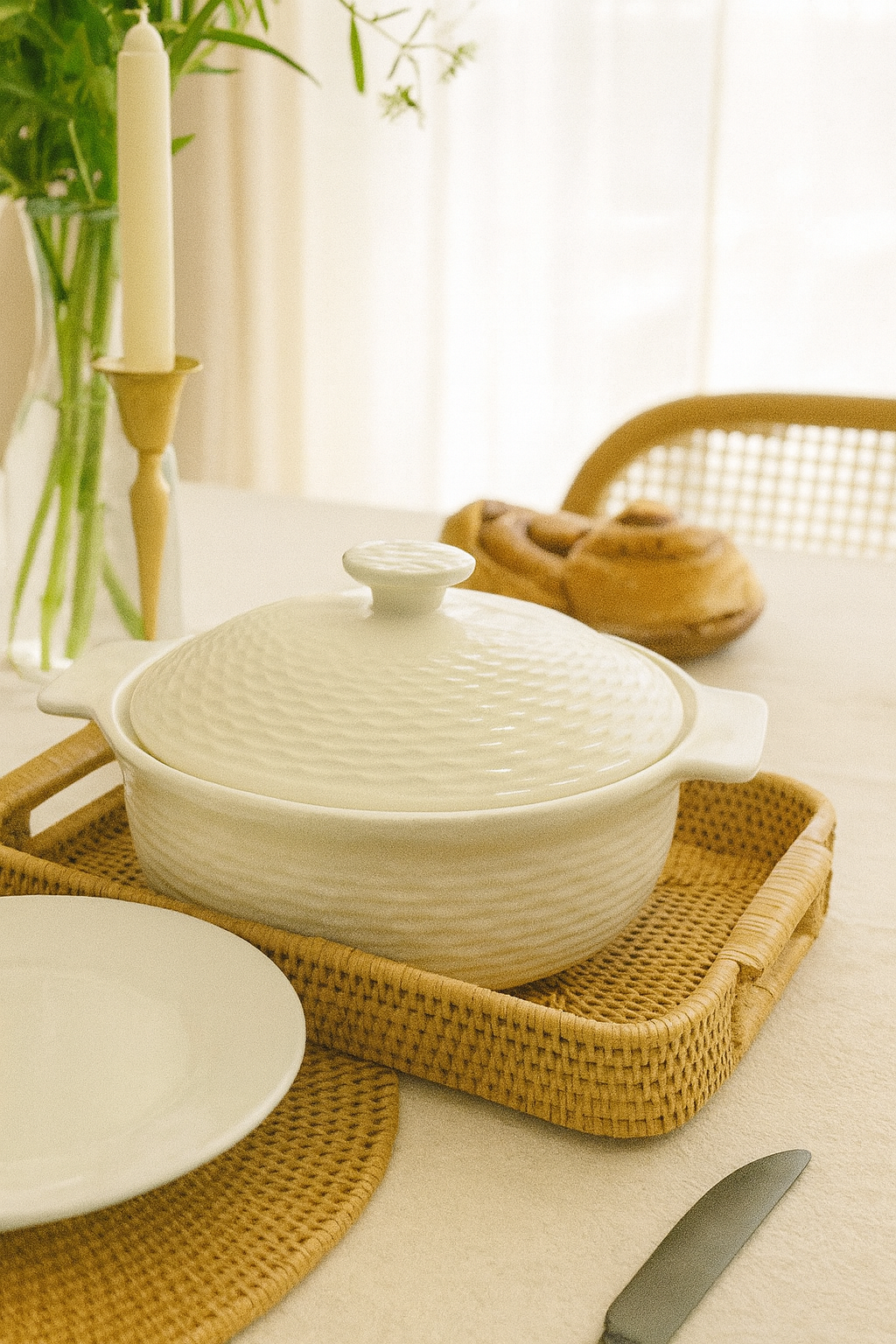 Fuente Porcelana Redonda Gde