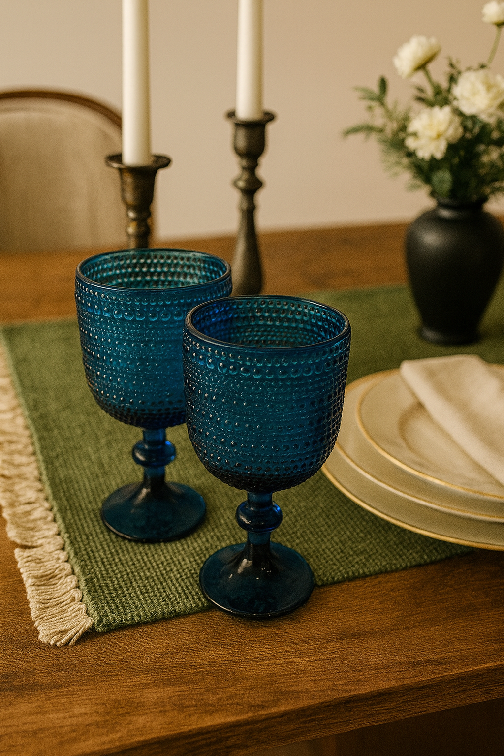 Set 6 Goblet Blue