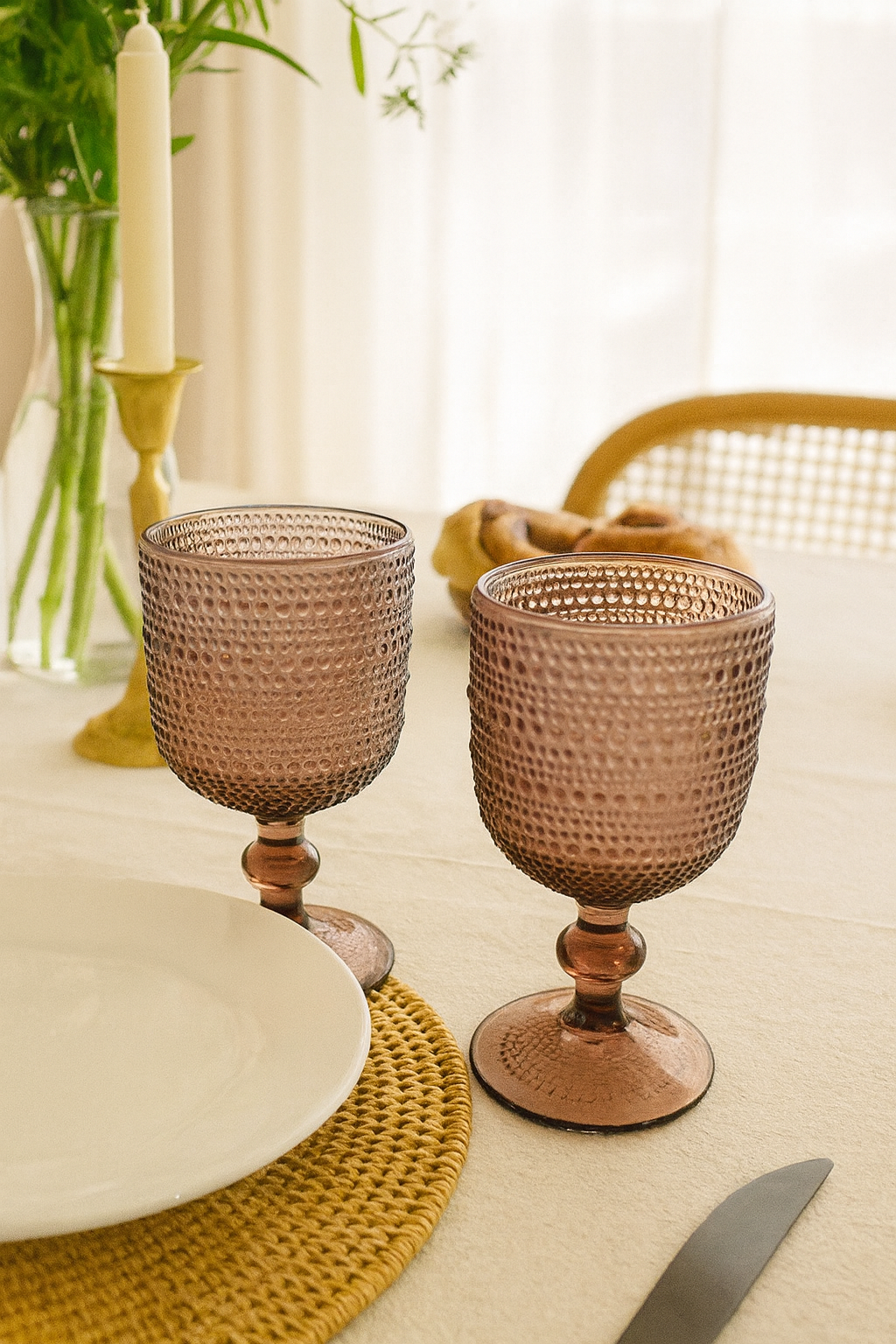 Set 6 Goblet Rose