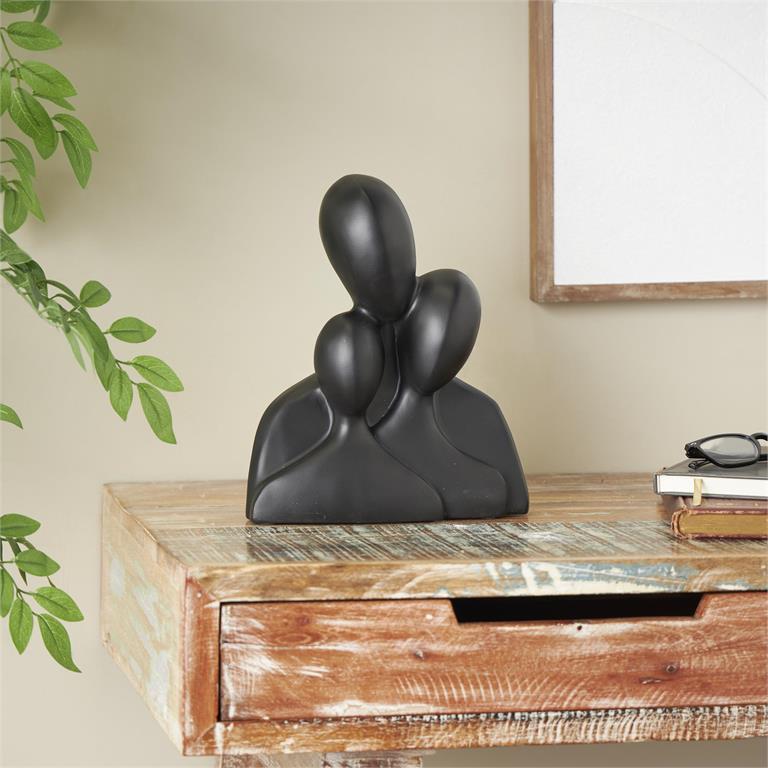 Figura De Familia Decorativa Black 15Cm Alto X 24Cm Ancho X 15Cm Fondo