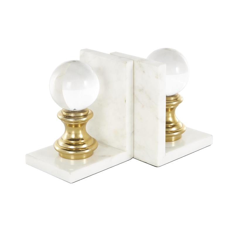 Sujetalibros De Vidrio De Mármol 13Cm Ancho X 16Cm Alto X 10Cm Fondo