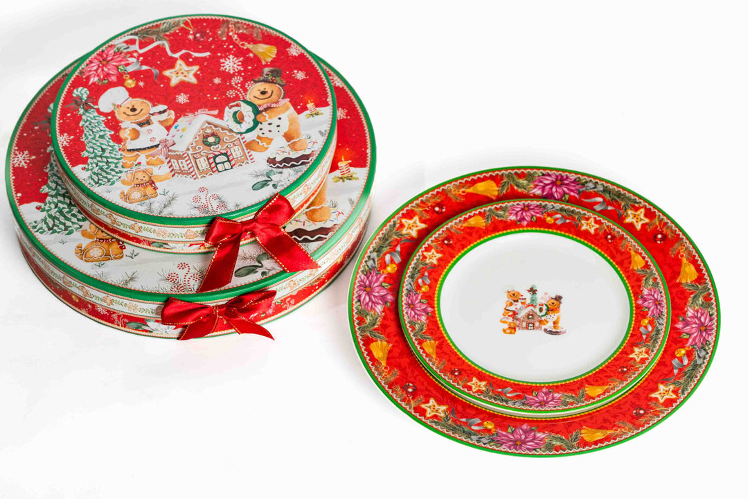 Set 2 Platos Postre Red