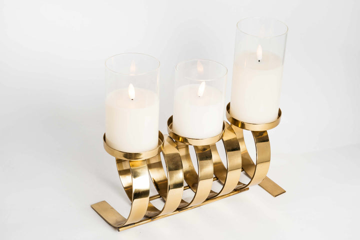 Set 3 Velas Electricas Con Control Blanca
