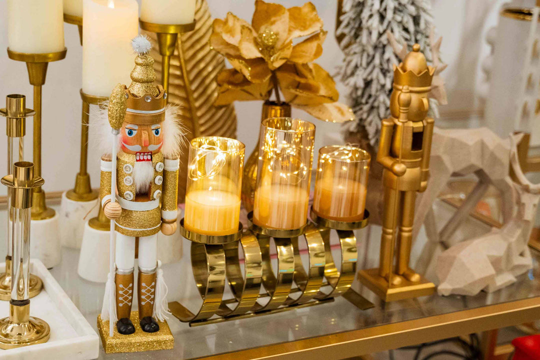 Set 3 Velas Electricas Con Control Beige Tira Led