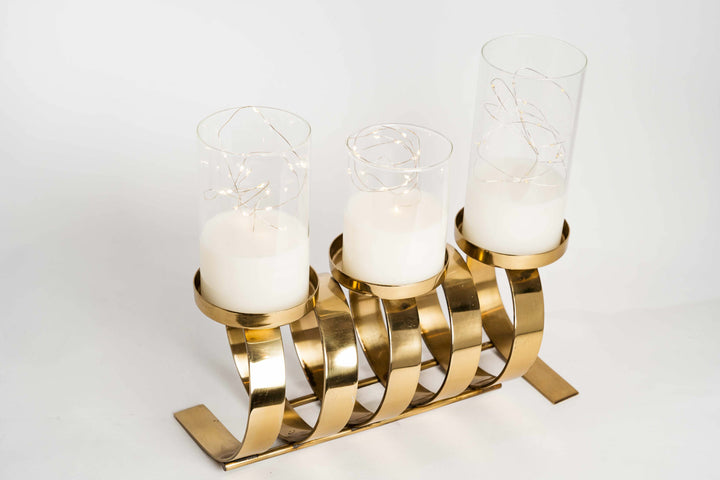 Set 3 Velas Electricas Con Control Blanca Tira Led