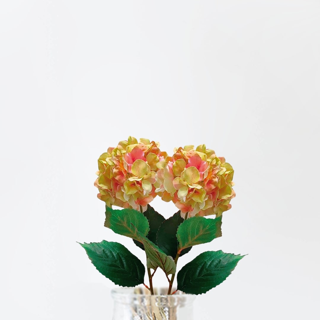 Flor Artificial Hortensia Amarilla 80Cm
