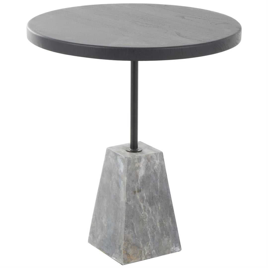 Madera Marmol Mesa Auxiliar 51Cm Ancho X 58Cm Alto X 51Cm Profundidad