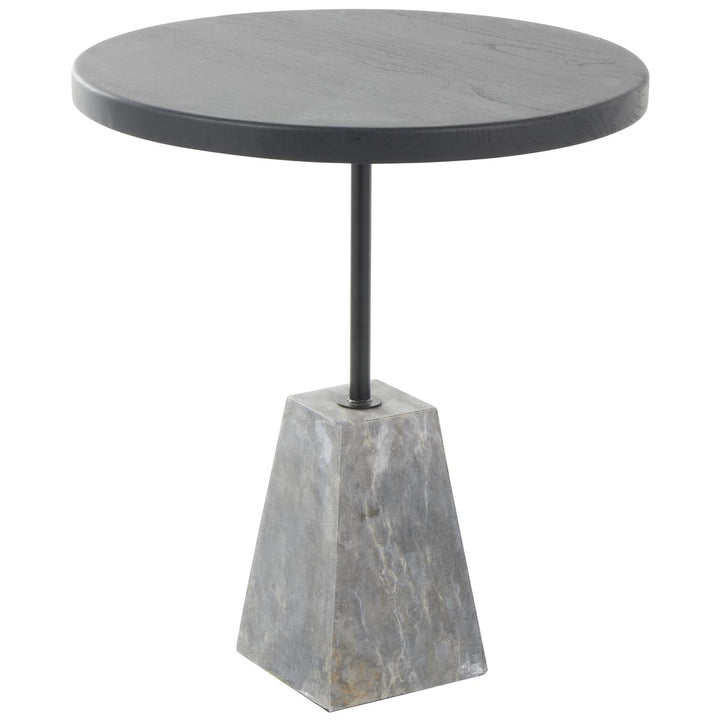 Madera Marmol Mesa Auxiliar 51Cm Ancho X 58Cm Alto X 51Cm Profundidad