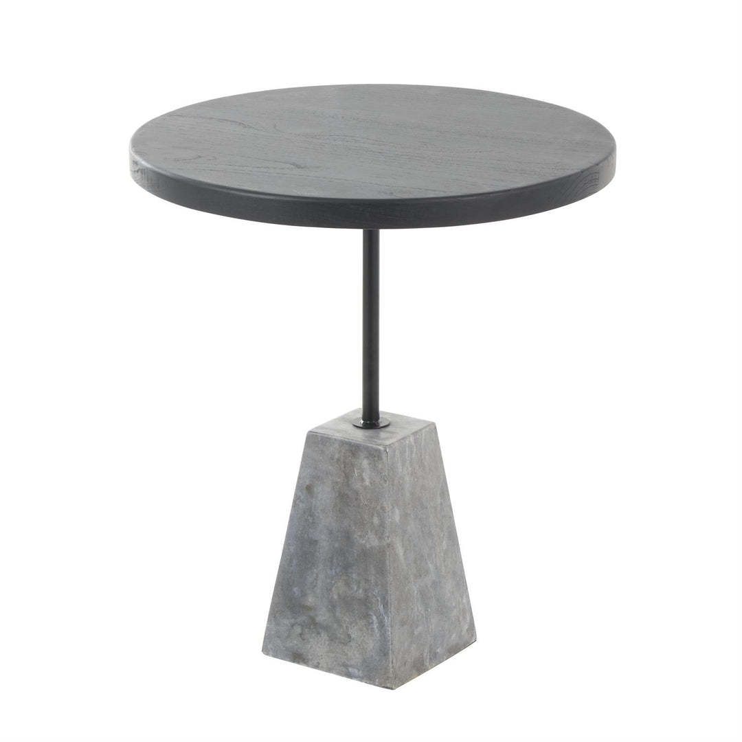 Madera Marmol Mesa Auxiliar 51Cm Ancho X 58Cm Alto X 51Cm Profundidad