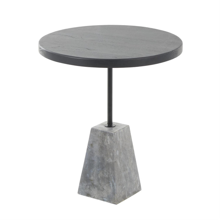 Madera Marmol Mesa Auxiliar 51Cm Ancho X 58Cm Alto X 51Cm Profundidad