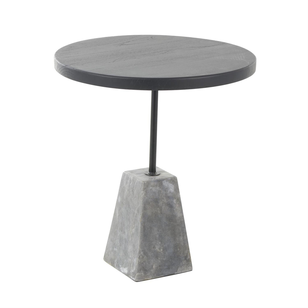 Madera Marmol Mesa Auxiliar 51Cm Ancho X 58Cm Alto X 51Cm Profundidad
