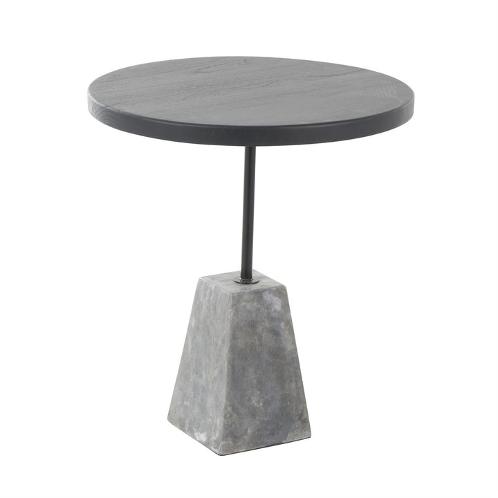 Madera Marmol Mesa Auxiliar 51Cm Ancho X 58Cm Alto X 51Cm Profundidad