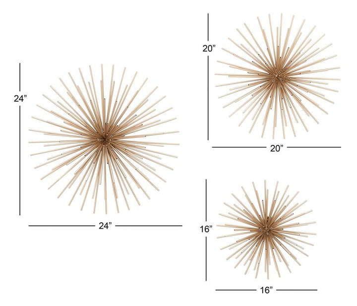 Metal De Pared Decor S/3 41, 51, 61 Cm De Ancho