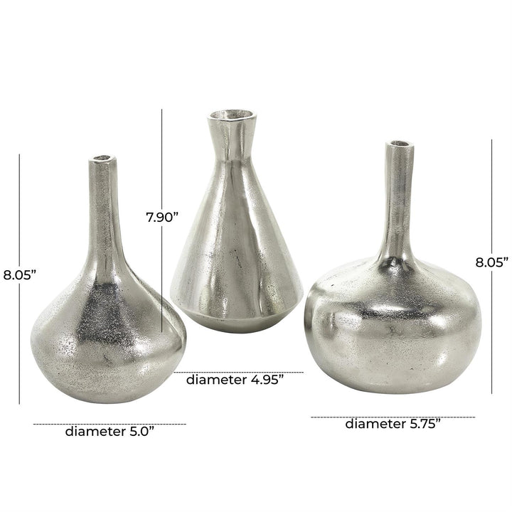Jarrón Champagne Auminio T/3 14Cm Ancho X 20Cm Alto X 14Cm Fondo