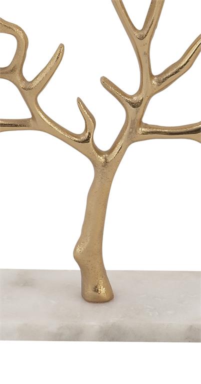 Stnd De Joyería De Mármol De Aluminio 36Cm Ancho X 18Cm Alto X 30Cm Fondo