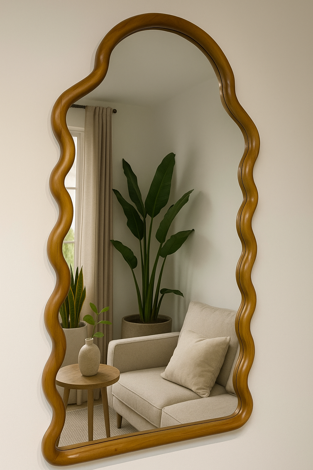 Espejo De Pared De Madera 76Cm Ancho X 140Cm Alto X 4Cm Profundidad