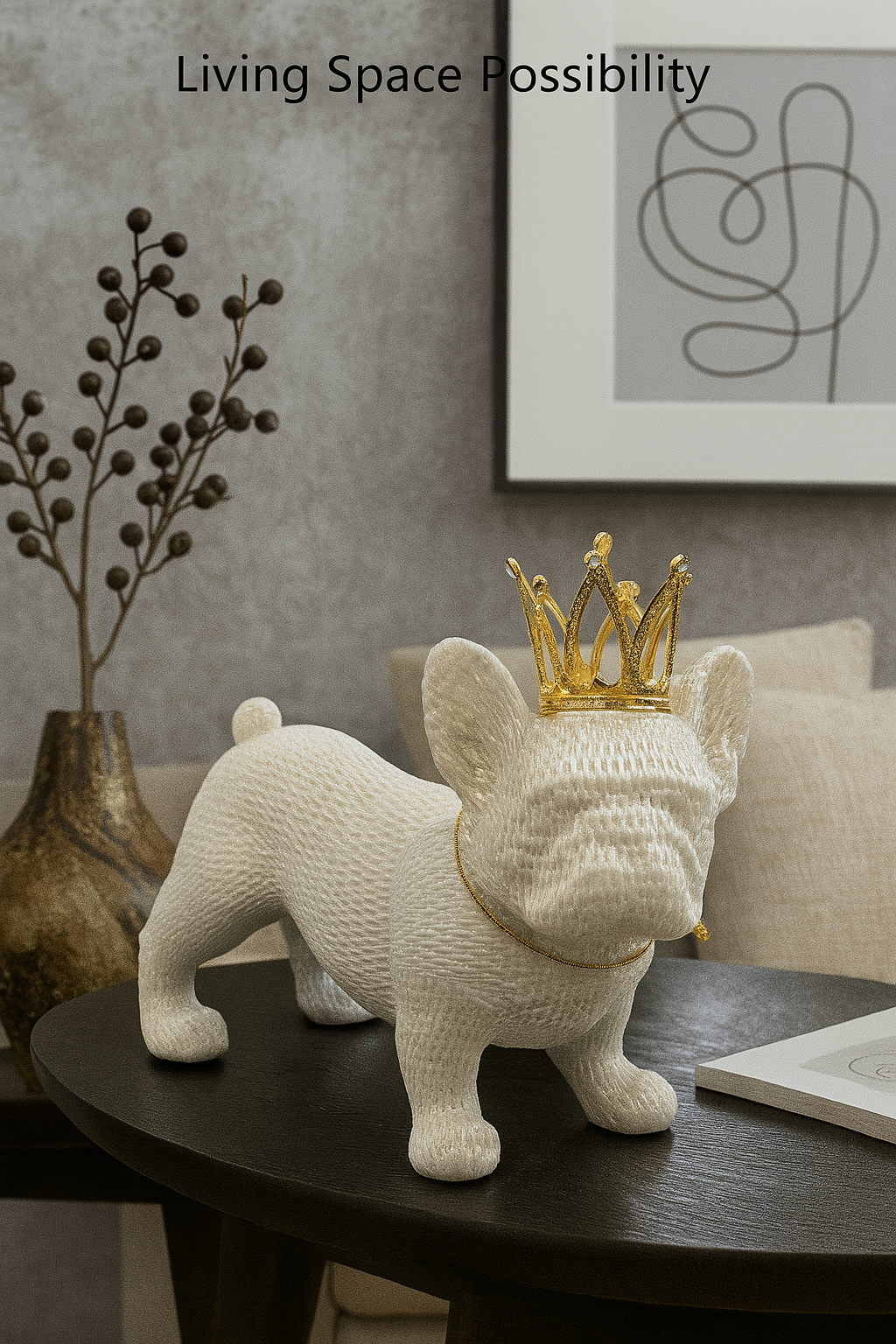 Adornos Decorativo De Poliresina De Perrito Blanco