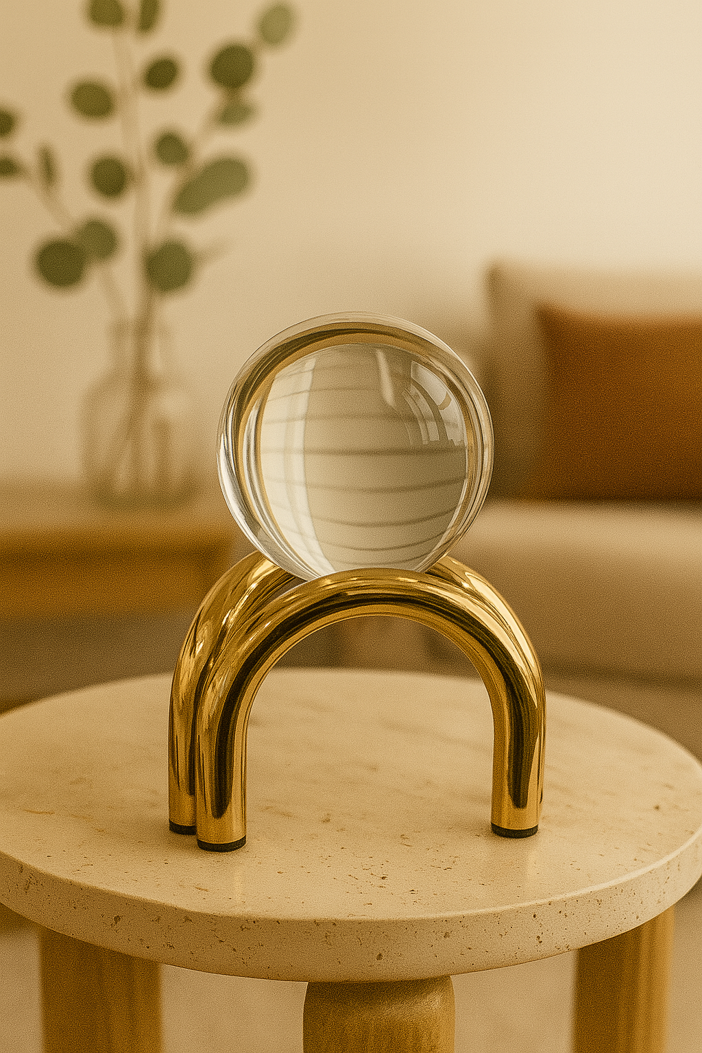 Adorno Decorativo De Metal Dorada "A"