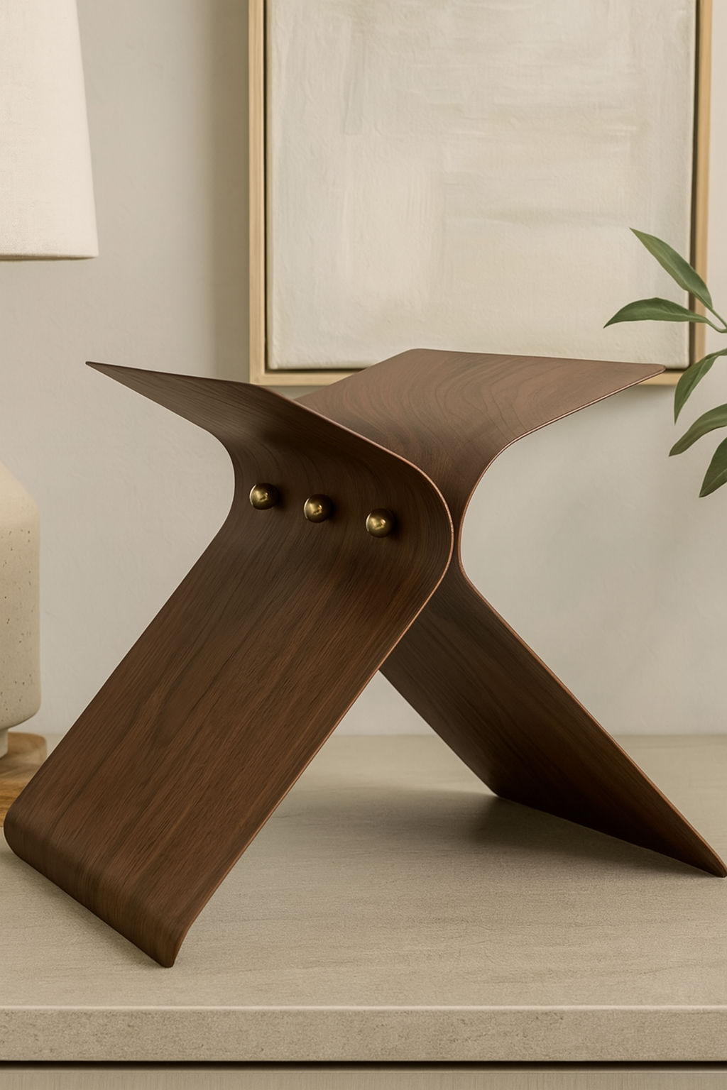 Bandeja Decorativa De Madera Beige