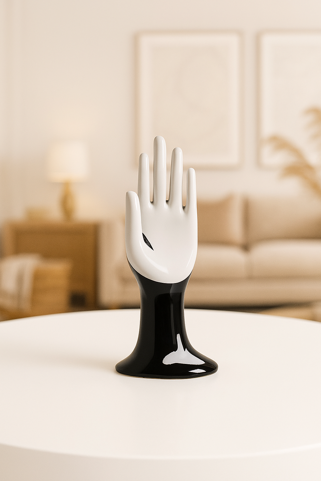 Whte Hand Decor