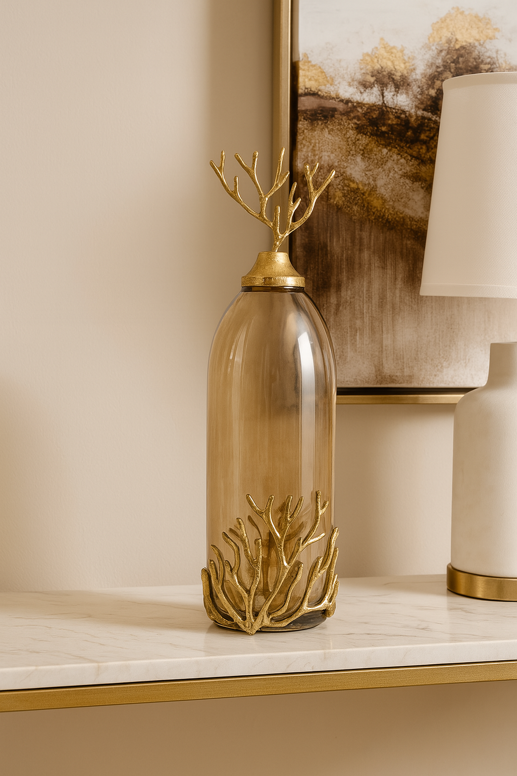 Gold Vase 56 Cm Alto