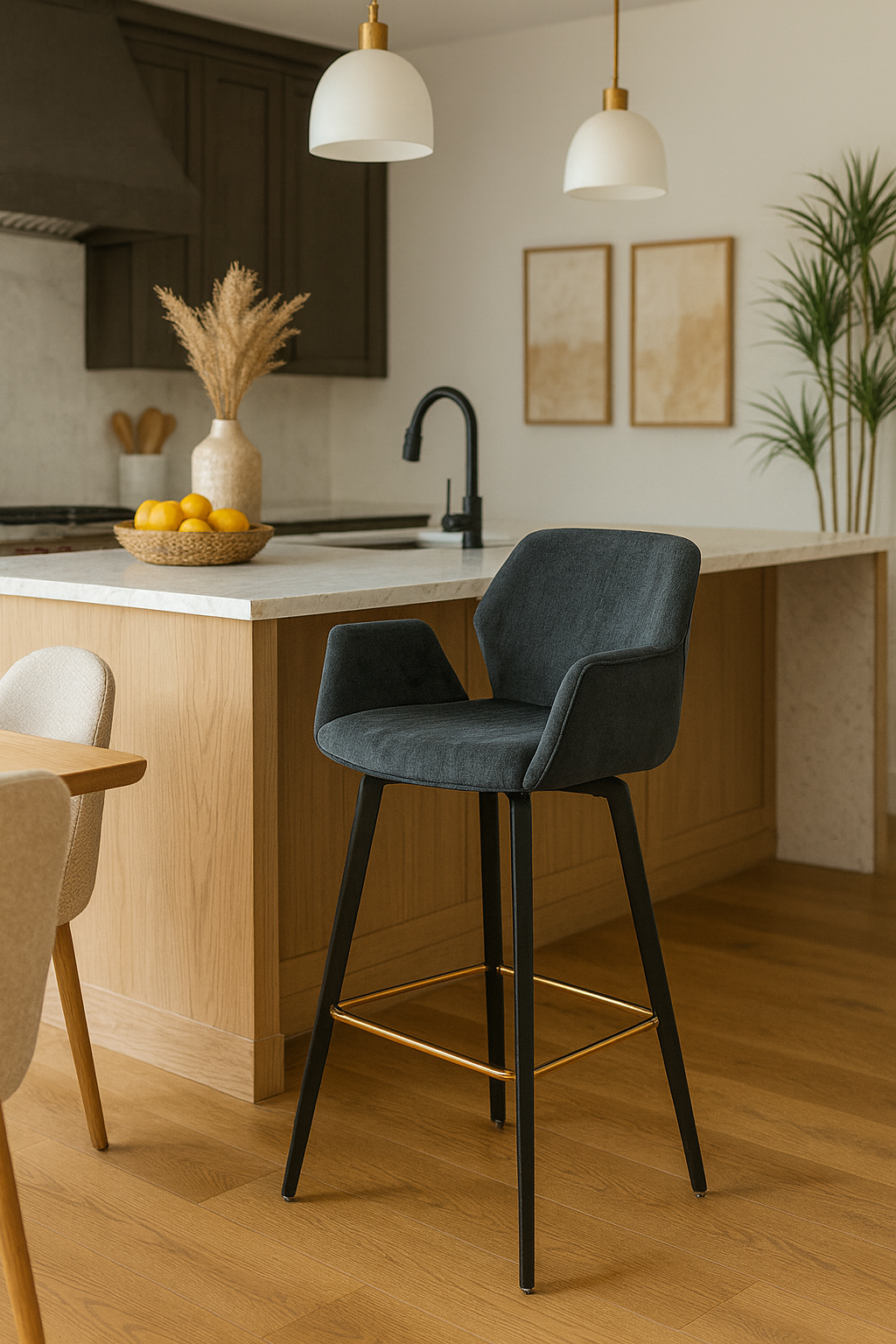 Silla De Bar Chic Azul