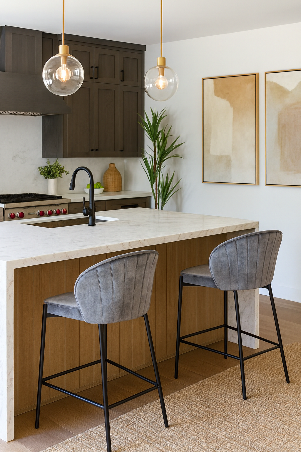 Silla De Bar Galant Color Gris